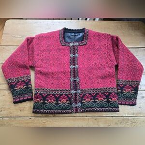 Vintage Icelandic Design Sweater Jaxket Sz M